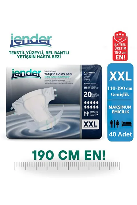 JENDER Bel Bantlı Hasta Bezi XXL 20'li 2 Paket 3