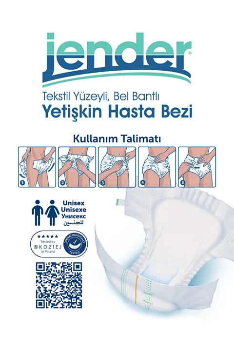 JENDER Bel Bantlı Xl Hasta Bezi 30’lu 2 Paket 60 Adet 4