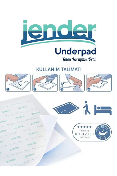 JENDER Hasta Altı Serme Bezi 60x90 Yatak Koruyucu Örtü 3