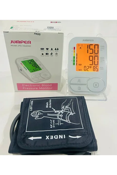 Jumper Dijital üst Koldan Ölçer Tam Otomatik Tansiyon Aleti Renkli Ekran JPD-HA200C 4