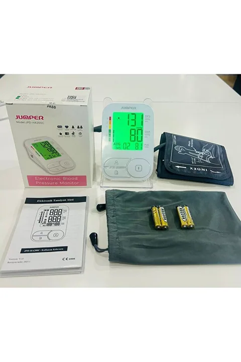 Jumper Dijital üst Koldan Ölçer Tam Otomatik Tansiyon Aleti Renkli Ekran JPD-HA200C 5