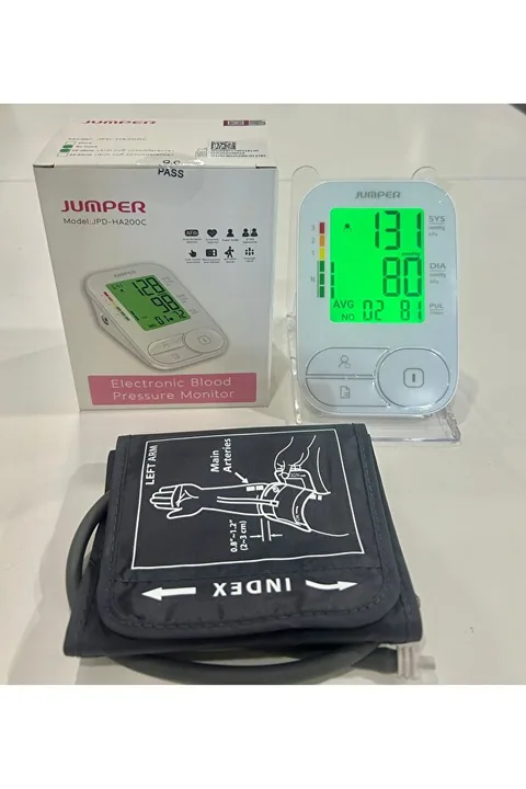 Jumper Dijital üst Koldan Ölçer Tam Otomatik Tansiyon Aleti Renkli Ekran JPD-HA200C 6