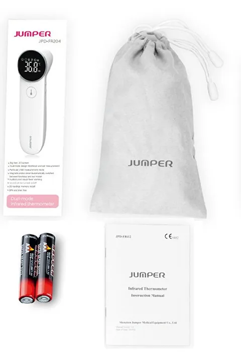 Jumper Temassız Ateş Ölçer Kızıl Ötesi Ve Alından Termometre JPD-FR204 2