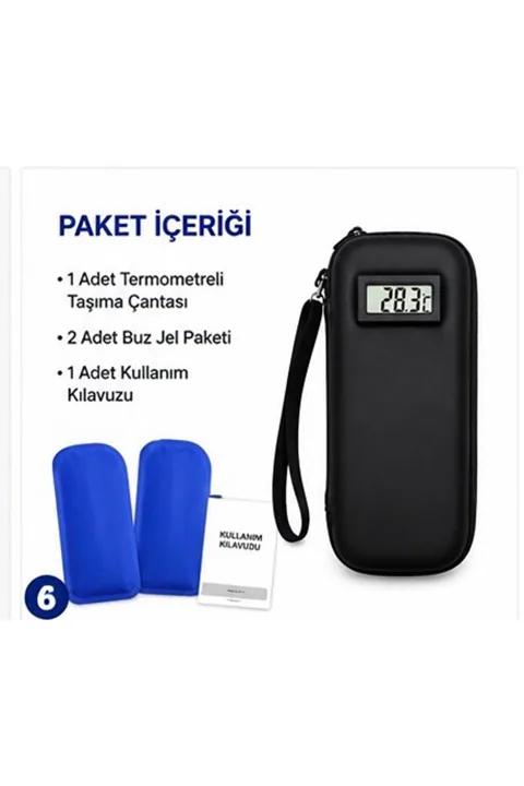 Mirmed İnsülin taşıma çantası dereceli RENK : SİYAH 6