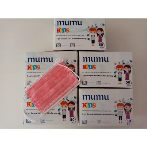 Mumu Pembe Kız Çocuk Maskesi 5 x 50