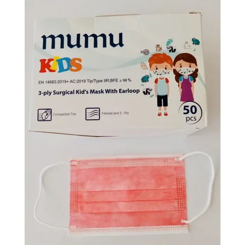 Mumu Pembe Kız Çocuk Maskesi 5 x 50 2