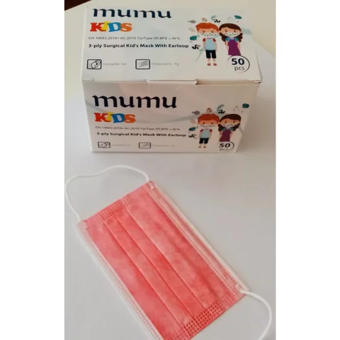 Mumu Pembe Kız Çocuk Maskesi 50'li 3