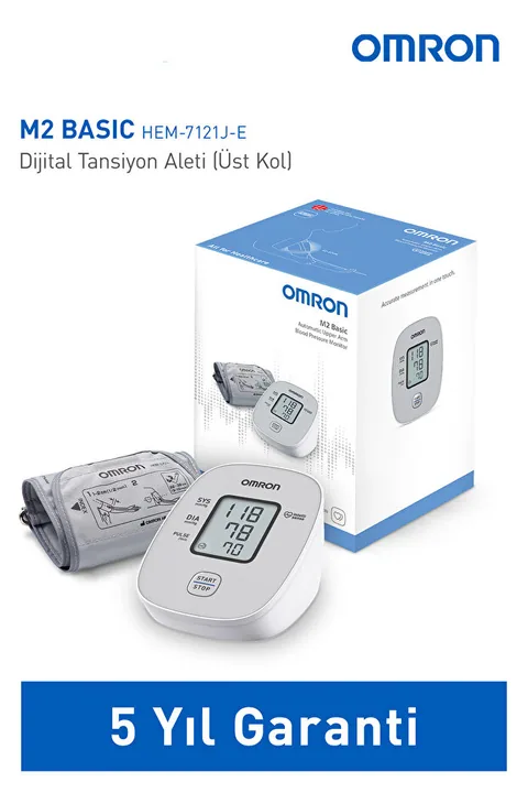 Omron M2 Essential Üst Koldan Pilli Dijital Tansiyon Aleti – Hipertansiyon Göstergeli (M2 Basic)