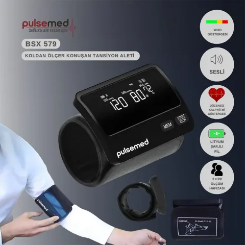 Pulsemed Dijital Konuşan Koldan Ölçer Tansiyon Aleti BSX579 5