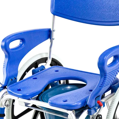 Römer R403 Mavi Büyük Tekerlekli Banyo Tuvalet Sandalyesi 6