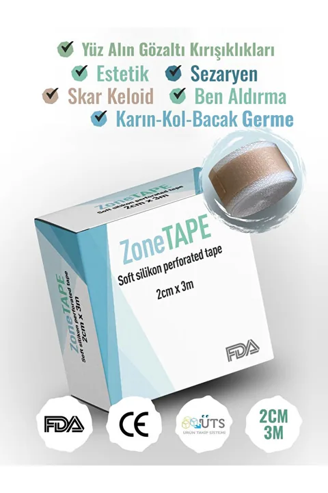 ZoneTAPE Soft Silikon Bant -kırışıklık-estetik-dikiş-skar-keloid-sezaryen-karın/kol/bacak Germe-ben Aldırma